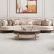 Camellia Field Linen And Warm Pecan 3 Piece Chenille 160" Sofa