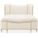 Camellia Field Cornsilk and Caramel Upholstered Panel Bedroom Set with USB Charging