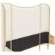 Camellia Field Cornsilk and Caramel King Upholstered Panel Bed with USB Charging