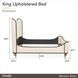 Camellia Field Warm Pecan King Upholstered Bed with USB Charging