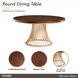 Rosemere Warm Pecan 60" Round Dining Table