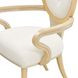 Camellia Field Cornsilk Upholstered Dining Arm Chair Set of 2