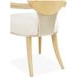 Camellia Field Cornsilk Upholstered Dining Arm Chair Set of 2