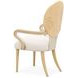 Camellia Field Cornsilk Upholstered Dining Arm Chair Set of 2