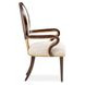 Camellia Field Warm Pecan and Linen Dining Arm Chair