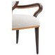Camellia Field Warm Pecan and Linen Dining Arm Chair