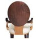 Camellia Field Warm Pecan and Linen Dining Arm Chair
