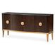 Camellia Field Warm Pecan Sideboard with Adjustable Shelves