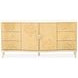 Camellia Field Cornsilk and Caramel Upholstered Panel Bedroom Set with USB Charging