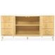 Camellia Field Cornsilk and Caramel Upholstered Panel Bedroom Set with USB Charging