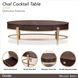 Camellia Field Warm Pecan Oval Cocktail Table
