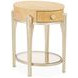 Camellia Field Caramel Oval End Table with Drawer