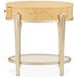 Camellia Field Caramel Oval End Table with Drawer