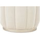 Camellia Field Cornsilk Upholstered Round Bench
