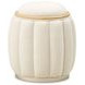 Camellia Field Cornsilk Upholstered Round Bench