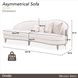 Camellia Field Porcini and Warm Pecan Asymmetrical Velvet 107" Sofa