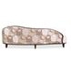 Camellia Field Porcini and Warm Pecan Asymmetrical Velvet 107" Sofa