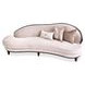 Camellia Field Porcini and Warm Pecan Asymmetrical Velvet 107" Sofa