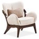 Camellia Field Warm Pecan and Porcini Accent Chair