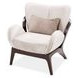Camellia Field Warm Pecan and Porcini Accent Chair