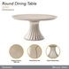 Fantosini Silver Mist 60" Round Dining Table
