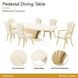 Fantosini Creamy Pearl 140" Extendable Rectangular Dining Table