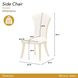 Fantosini Natural Upholstered Dining Side Chair Set of 2