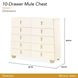 Fantosini Creamy Pearl 10 Drawer Mule Chest