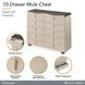 Fantosini Silver Mist 10 Drawer Mule Chest