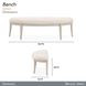 Fantosini Cappuccino Upholstered 59" Bed Bench