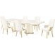 La Terrazza Creamy Pearl 141" Extendable Rectangular Dining Table