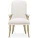 La Terrazza Creamy Pearl Upholstered Dining Arm Chair Set of 2