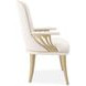 La Terrazza Creamy Pearl Upholstered Dining Arm Chair Set of 2