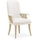 La Terrazza Creamy Pearl Upholstered Dining Arm Chair Set of 2
