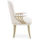 La Terrazza Creamy Pearl Upholstered Dining Arm Chair Set of 2