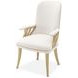 La Terrazza Creamy Pearl Upholstered Dining Arm Chair Set of 2