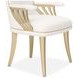 La Terrazza Creamy Pearl Upholstered Dining Arm Chair Set of 2