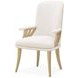 La Terrazza Creamy Pearl Upholstered Dining Arm Chair Set of 2
