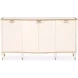 La Terrazza Creamy Pearl 4 Door Sideboard with Mirror