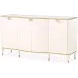 La Terrazza Creamy Pearl 4 Door Sideboard with Mirror