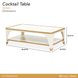 La Terrazza Creamy Pearl Rectangular Cocktail Table