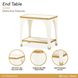 La Terrazza Creamy Pearl Rectangular End Table