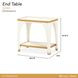 La Terrazza Creamy Pearl Rectangular End Table