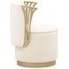 La Terrazza Creamy Pearl Upholstered Vanity Chair