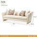 La Terrazza Cappuccino and Light Champagne 96" Sofa