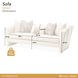 La Terrazza Cappuccino and Light Champagne 96" Sofa