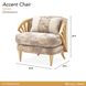 La Terrazza Light Champagne and Cappuccino Accent Chair
