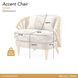 La Terrazza Light Champagne and Cappuccino Accent Chair