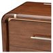 Parkstead Umber 2 Drawer Nightstand with LED Lighting
