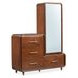 Parkstead Umber 4 Drawer Chest with Storage Mirror